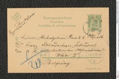 Nachlass Franz Steindachner, Postkarte von Gregor Bucchich an Franz Steindachner (14.05.1904), Inv.Nr. 63.01, Seite 2
